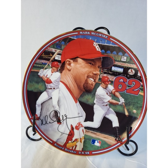 Mark McGwire Home Run Hero Collector's Plate 1st Plate by Glen Green 1998 COA - Picture 1 of 10
